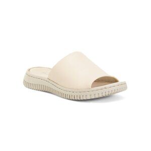 RIZZOLI Off White Made In Italy Leather Slide Platforms